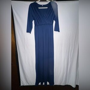 Elegant Navy Blue Maxi Dress